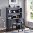 Cargo Office Chair, Gray Fabric & Gunmetal Finish Acme