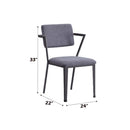 Cargo Office Chair, Gray Fabric & Gunmetal Finish Acme