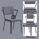 Cargo Office Chair, Gray Fabric & Gunmetal Finish Acme