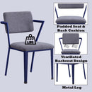 Cargo Office Chair, Gray Fabric & Blue Finish Acme