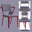 Cargo Office Chair, Gray Fabric & Red Finish Acme