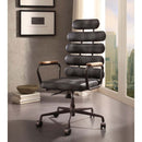 Calan Office Chair, Vintage Black Top Grain Leather Acme