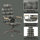 Calan Office Chair, Vintage Black Top Grain Leather Acme