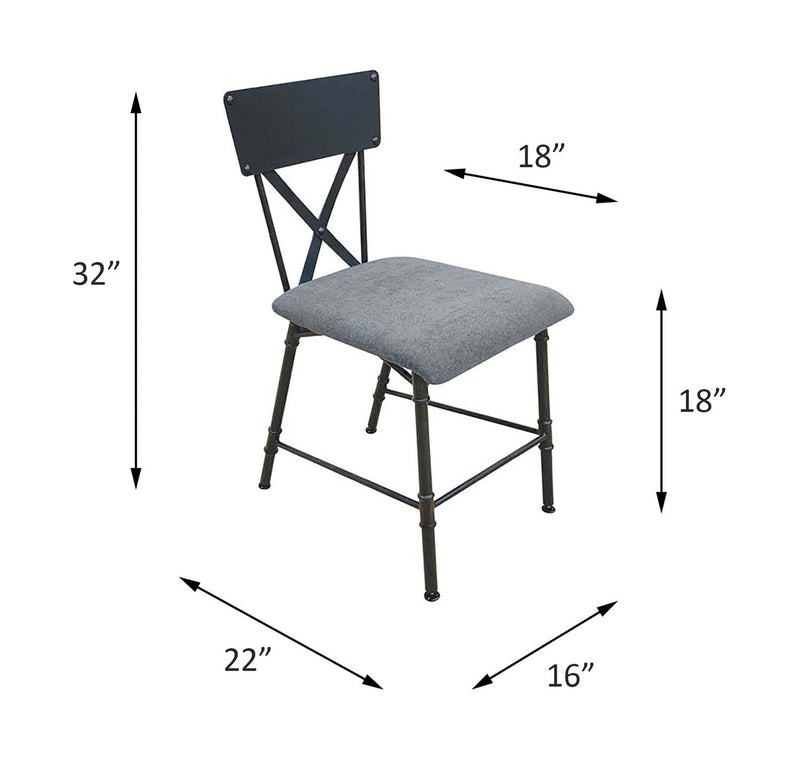 Brantley Office Chair, Antique Oak & Sandy Gray Finish Acme