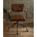 Hallie Office Chair, Vintage Whiskey Top Grain Leather Acme