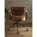Hallie Office Chair, Vintage Whiskey Top Grain Leather Acme