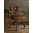 Hallie Office Chair, Vintage Whiskey Top Grain Leather Acme