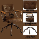 Hallie Office Chair, Vintage Whiskey Top Grain Leather Acme