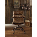 Harith II Office Chair, Vintage Whiskey Top Grain Leather Acme