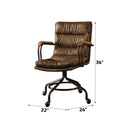 Harith II Office Chair, Vintage Whiskey Top Grain Leather Acme