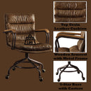 Harith II Office Chair, Vintage Whiskey Top Grain Leather Acme