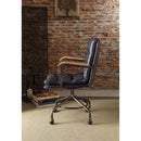 Harith II Office Chair, Vintage Blue Top Grain Leather Acme