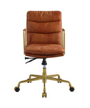 Dudley Office Chair, Rust Top Grain Leather Acme