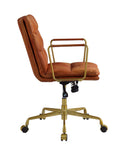 Dudley Office Chair, Rust Top Grain Leather Acme