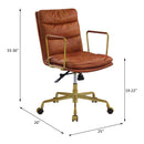 Dudley Office Chair, Rust Top Grain Leather Acme