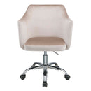 Cosgair Office Chair, Champagne Velvet & Chrome Finish Acme