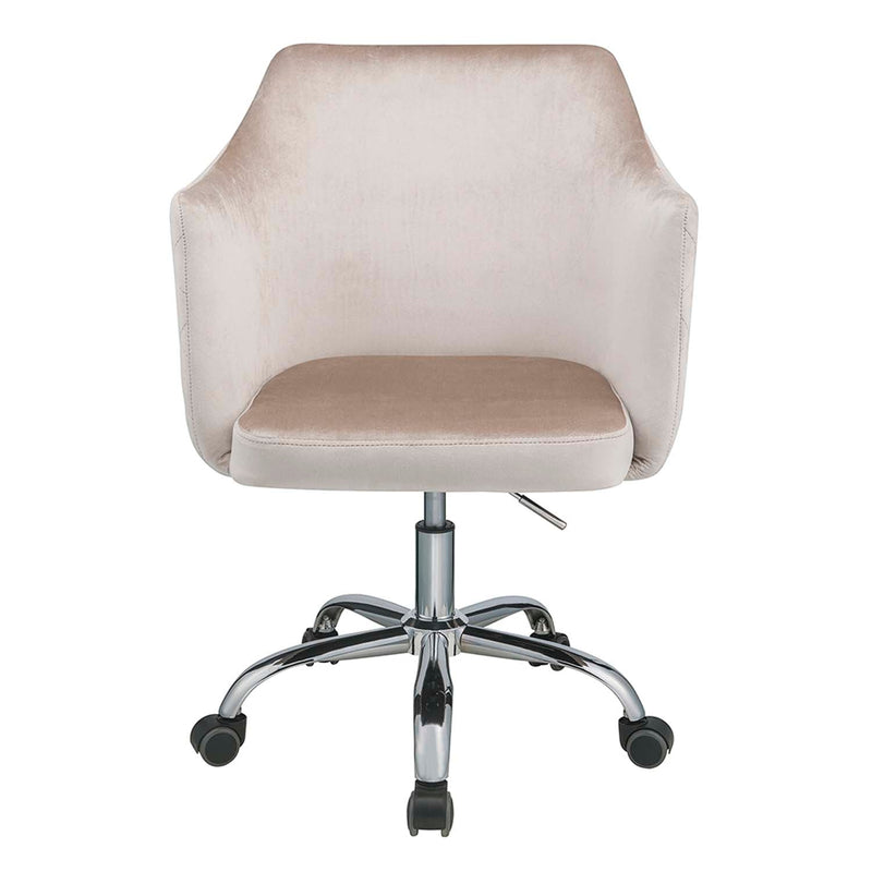 Cosgair Office Chair, Champagne Velvet & Chrome Finish Acme