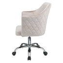 Cosgair Office Chair, Champagne Velvet & Chrome Finish Acme