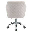 Cosgair Office Chair, Champagne Velvet & Chrome Finish Acme