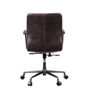 Zooey Office Chair, Distress Chocolate Top Grain Leather Acme