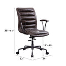 Zooey Office Chair, Distress Chocolate Top Grain Leather Acme