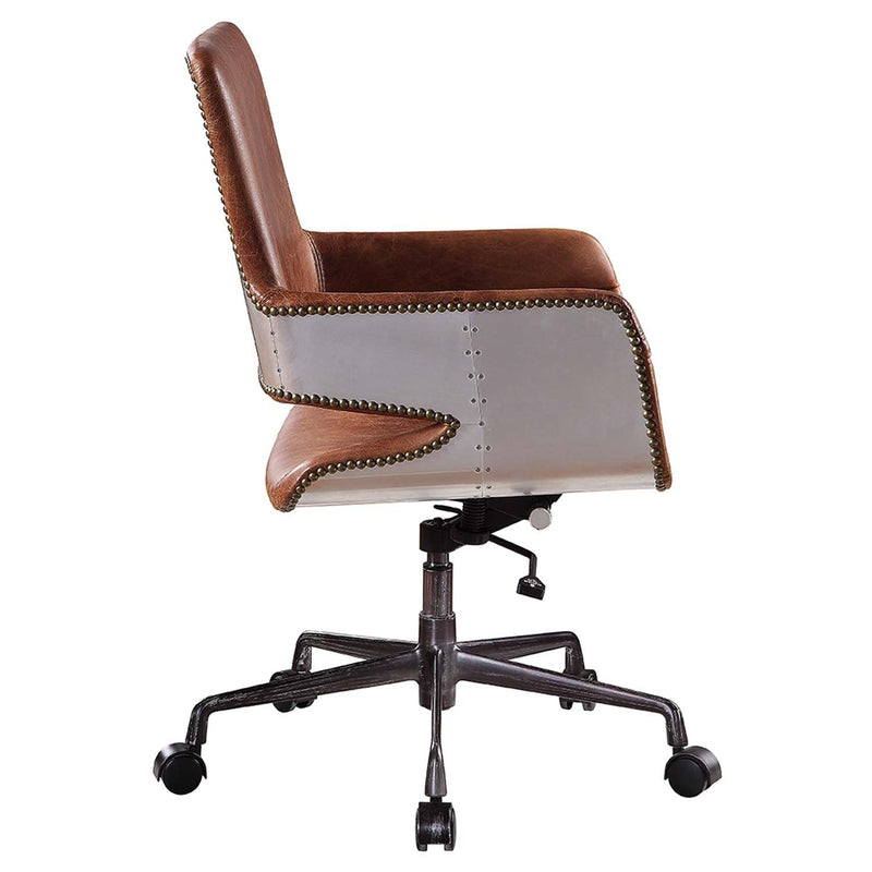 Kamau Office Chair, Vintage Cocoa Top Grain Leather Acme