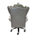 Versailles Executive Office Chair, Silver Faux Leather Acme