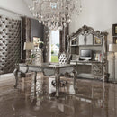 Versailles Executive Office Chair, Silver Faux Leather Acme