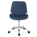 Muata Office Chair, Twilight Blue Velvet & Chrome Finish Acme
