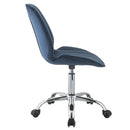 Muata Office Chair, Twilight Blue Velvet & Chrome Finish Acme
