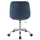 Muata Office Chair, Twilight Blue Velvet & Chrome Finish Acme