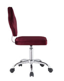Clover Office Chair, Red Velvet Acme