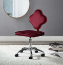 Clover Office Chair, Red Velvet Acme