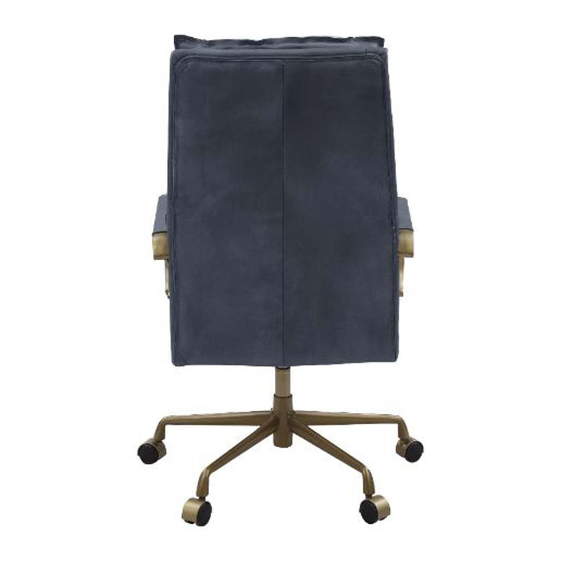 Tinzud Office Chair, Gray Leather Acme