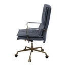 Tinzud Office Chair, Gray Leather Acme