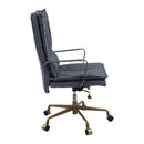 Tinzud Office Chair, Gray Leather Acme