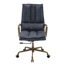 Tinzud Office Chair, Gray Leather Acme