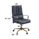 Tinzud Office Chair, Gray Leather Acme