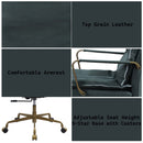 Tinzud Office Chair, Dark Green Top Grain Leather Acme