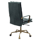 Tinzud Office Chair, Dark Green Top Grain Leather Acme