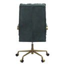 Tinzud Office Chair, Dark Green Top Grain Leather Acme