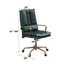 Tinzud Office Chair, Dark Green Top Grain Leather Acme