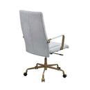 Duralo Office Chair, Vintage White Top Grain Leather Acme