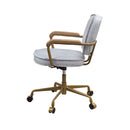 Siecross Office Chair, Vintage White Top Grain Leather Acme