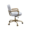 Siecross Office Chair, Vintage White Top Grain Leather Acme
