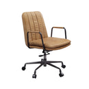 Eclarn Office Chair, Rum Top Grain Leather Acme