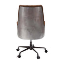 Salvol Office Chair, Sahara Top Grain Leather & Aluminum Acme