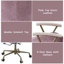 Hamilton Office Chair, Pink Top Grain Leather Acme