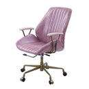 Hamilton Office Chair, Pink Top Grain Leather Acme