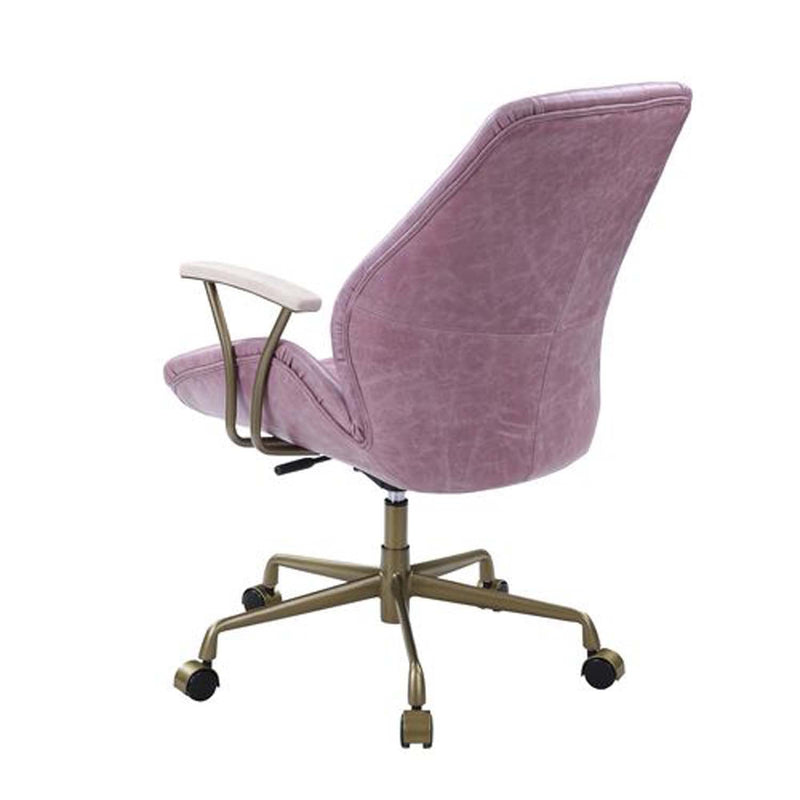 Hamilton Office Chair, Pink Top Grain Leather Acme